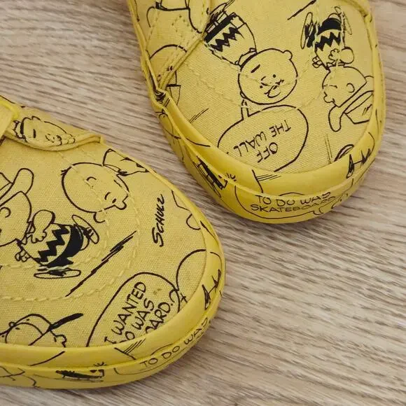 Vans X Peanuts SK8-Hi Charlie Brown Sneakers Yellow Black Size Mens 8 Womens 9.5 - Picture 5 of 9